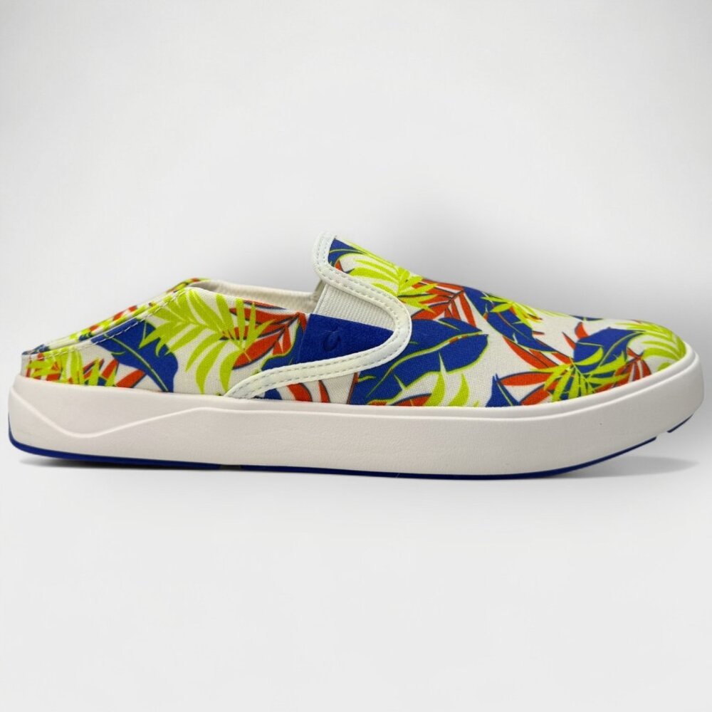 OluKai Lae‘ahi Pa‘i Men’s Slip-On Shoes Size 9.0 Off-White/Aloha10444-18HA - Picture 3 of 11